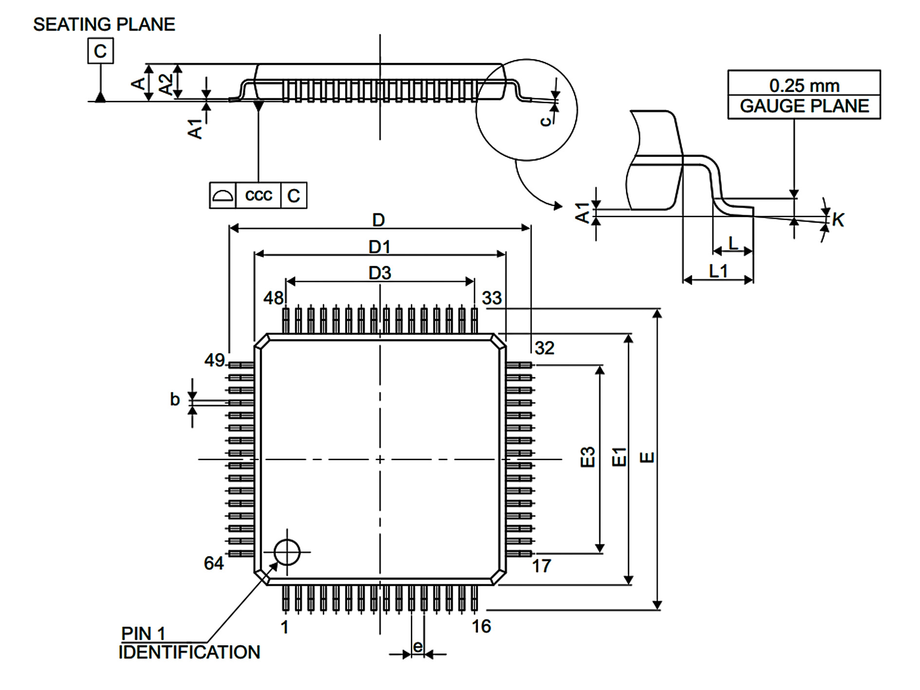 STM32F105RBT6 package